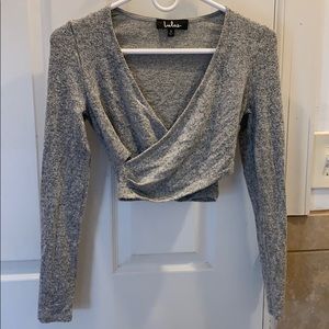 Gray sweater two piece set